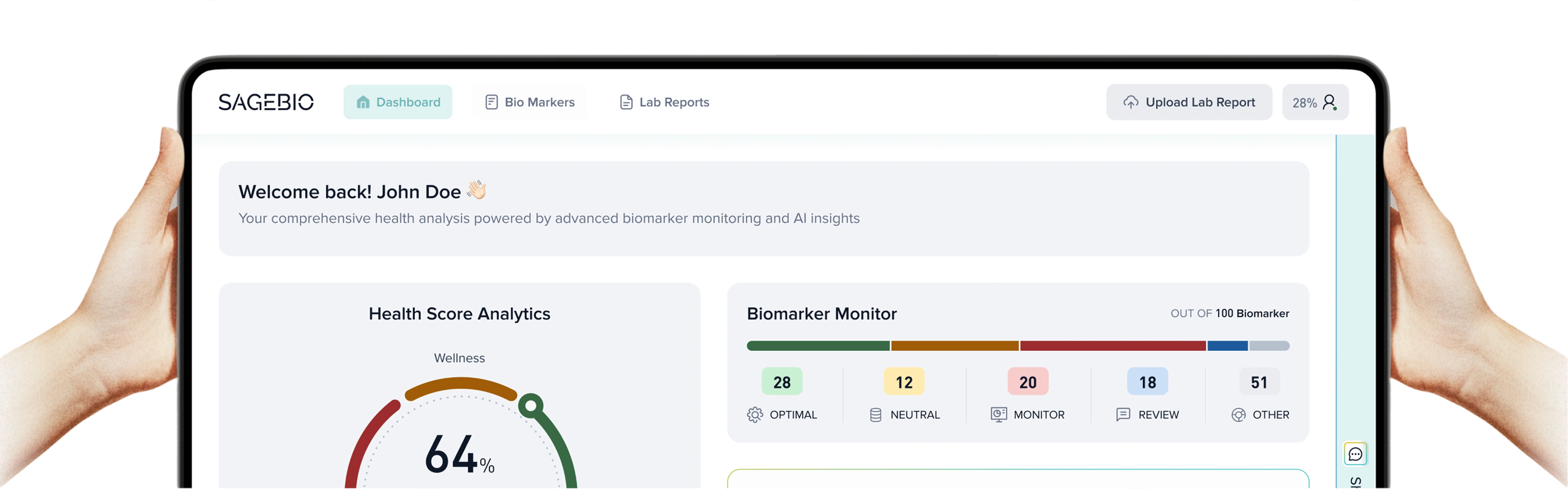 Sage Bio Visualizer dashboard